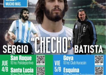 CHECHO BATISTA DICTARÁ CLÍNICAS DE FÚTBOL EN CUATRO CIUDADES CORRENTINAS