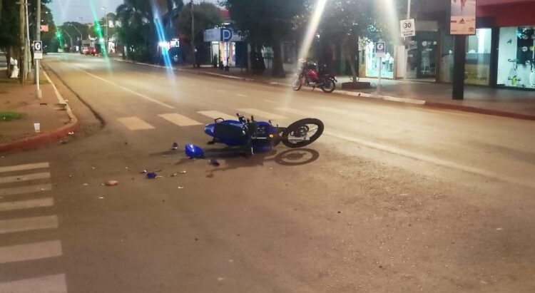 ATROPELLÓ A MOTOCICLISTA EN EL CENTRO VIRASOREÑO Y SE FUGÓ
