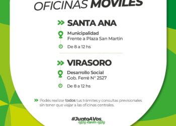 ESTE JUEVES LAS OFICINAS MÓVILES DEL IPS ATENDERÁN EN VIRASORO