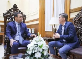 VALDÉS RECIBIÓ AL CANDIDATO A GOBERNADOR DEL CHACO, LEANDRO ZDERO